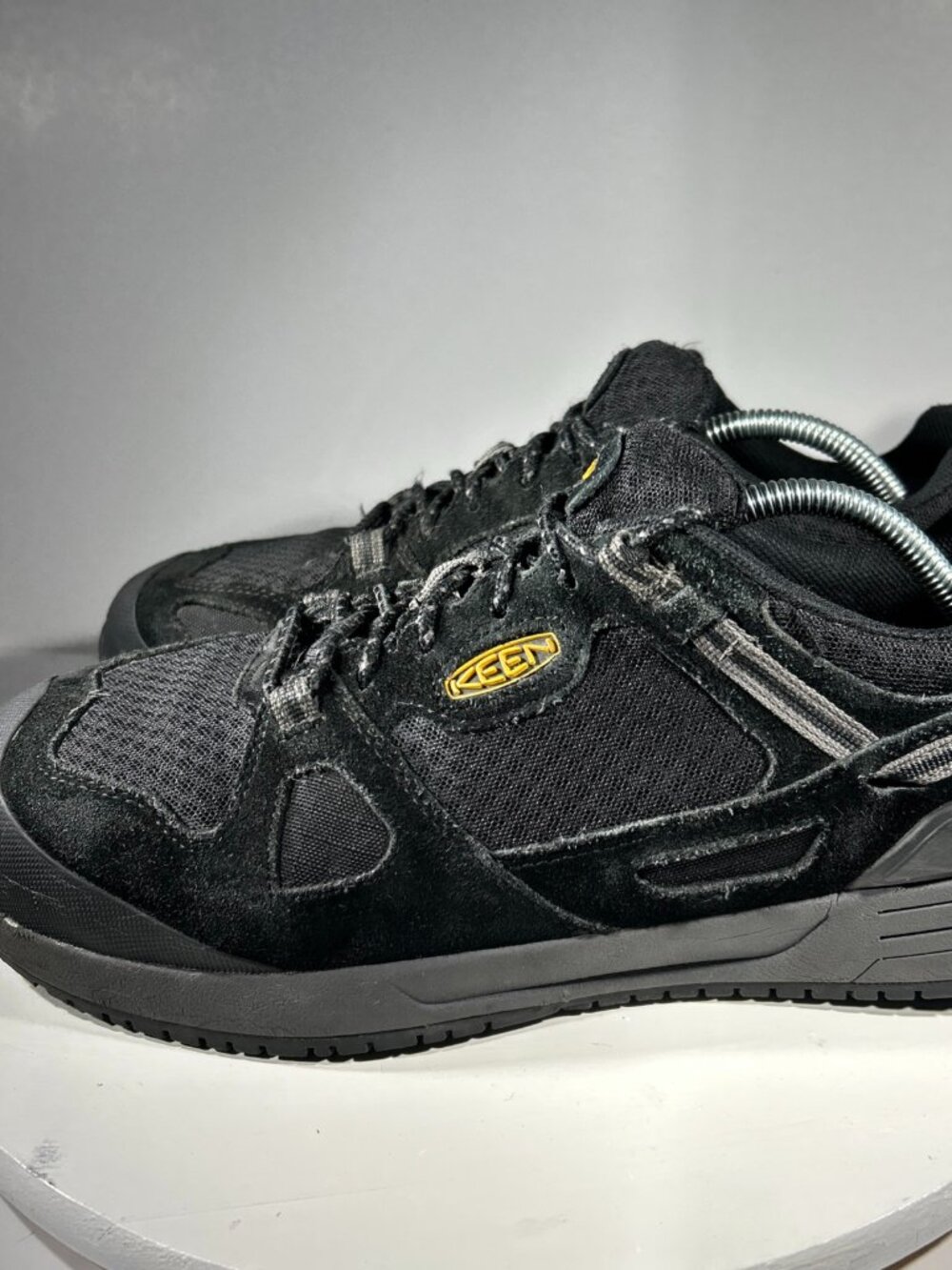 Keen Utility Steel Toe Mens Work Shoes Size 12 EE Extra Wide Black Sneakers ASTM